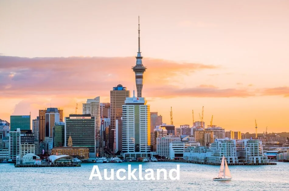 auckland-skyline-with-sky-tower-and-harbor-in-new-zealand